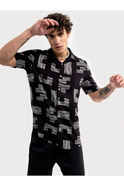 Loft Мъжка риза Lf2035560 SS - Свободна кройка