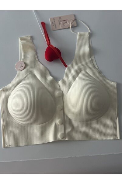 nuda luna Σουτιέν με λέιζερ κοπής με αποσπώμενο μαξιλαράκι με κουμπωτά μπροστά