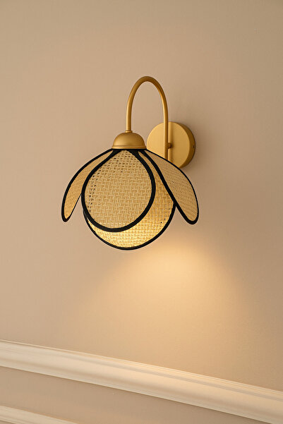 Natiorj Çok Yapraklı Hazeran Model Pilli Tak Çalıştır Aplik Salon Yatak Odası