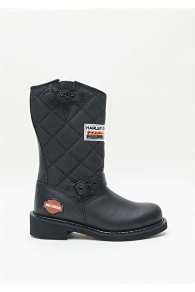 Harley Davidson Laconia 644 Kadın Siyah Deri Çizme