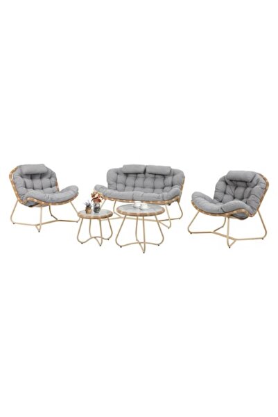 Maison Mex Set mobilier gradina/terasa 2 fotolii, canapea si 2 masute, MINSK,...