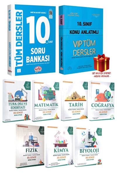 Editör Yayınevi 10. Sınıf Tüm Dersler Soru Bankası+Test+Edebiyat+Matematik+Ta...