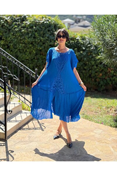 Punta Otantik VL1420 Hürrem Voile Dress Blue