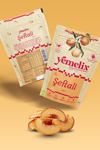 Yemelix رقائق فاكهة الخوخ المجففة بالتجميد - خوخ مجفف بالتجميد 15 جرام