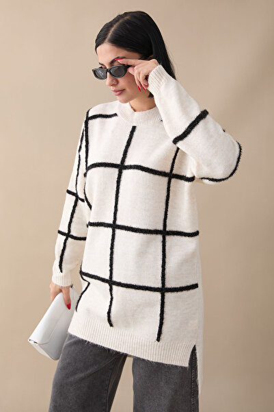 InStyle Glittery Soft Ecru Knitwear Tunic