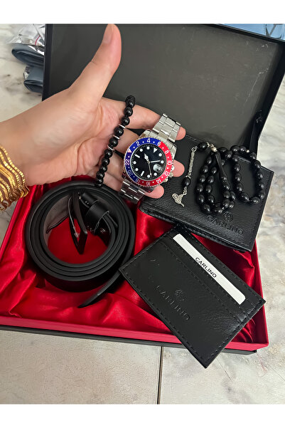 S.POLO Erkek Kol Saati+Kemer+ CüzdanKartlık Bileklik Tespih Seti