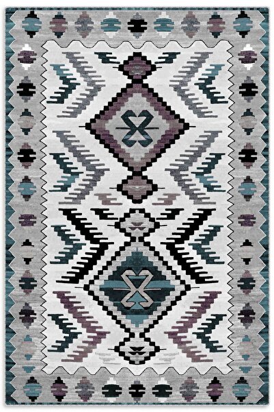 Pastel Home Petrol Yeşili Klasik Anadolu Kilim Şönil Halı Kilim Yolluk Kaymaz...