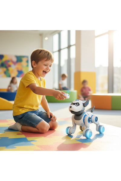 Genel Markalar 🤖 Uzaktan Kumandalı Robot Köpek – Full Fonksiyon, Şarjlı, Işıklı & Müzikli 🐾