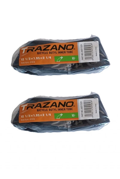 Trazano 12 Jant 12 1/2x1.95x2 1/4 (50/54-203) İç Lastik Eğri Sibop X 2 Adet