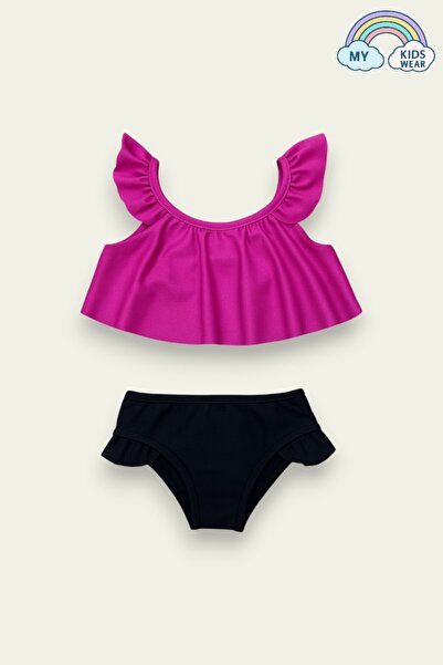 My Kids Wear Σετ μαγιό 2 τεμαχίων με λεπτομέρεια βολάν