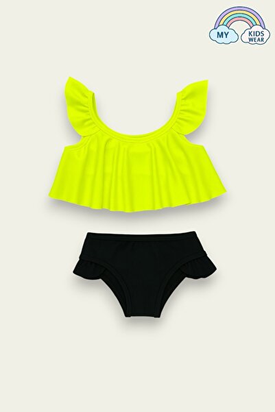 My Kids Wear Set de costume de baie din 2 piese cu detaliu cu volane