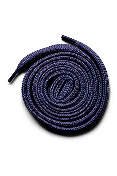hapshoe Navy Blue 1 cm Thickness 1 Pair Flat Sports Shoe Laces