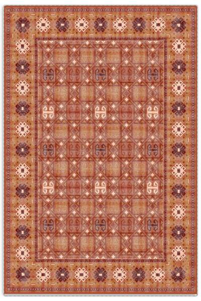 Pastel Home Orange Classic Chenille Carpet Rug Runner Non-Slip Washable Hallw...