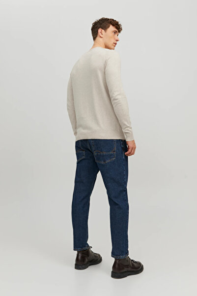 Jack & Jones Men's Cream Thin Knit Sweater -