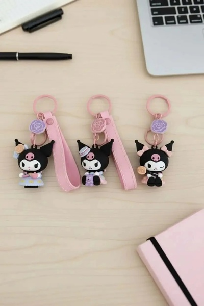 Miniso Sanrio Lisanslı Rose Earl Anahtarlık- Kuromi