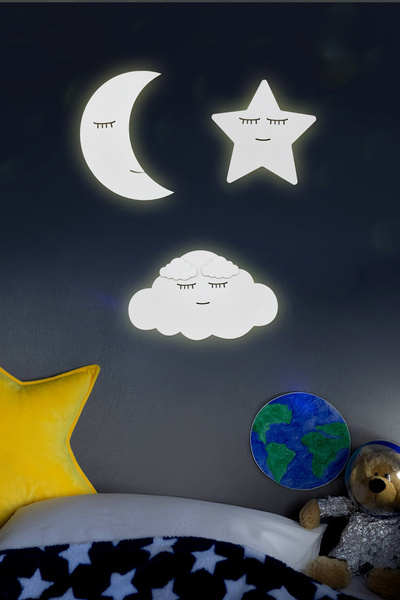 Trend Kitchen Stelluna Model Ay, Yıldız Ve Bulut Çoçuk Odası Pilli Gece Lamba...