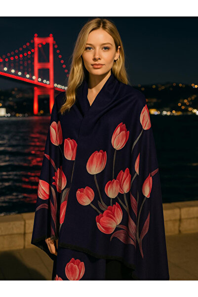 fiore fashion Sky Double Side - Şal cu imprimeu floral multicolor