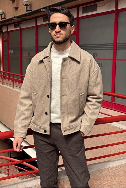 inpool Γιακάς πουκάμισου, υπερμεγέθη, Old Money Culture, κουμπιά, υφασμάτινο μπουφάν 24USEC05