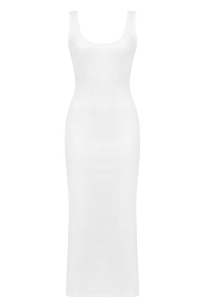 La Sarta Siena Backless White Camisole Dress