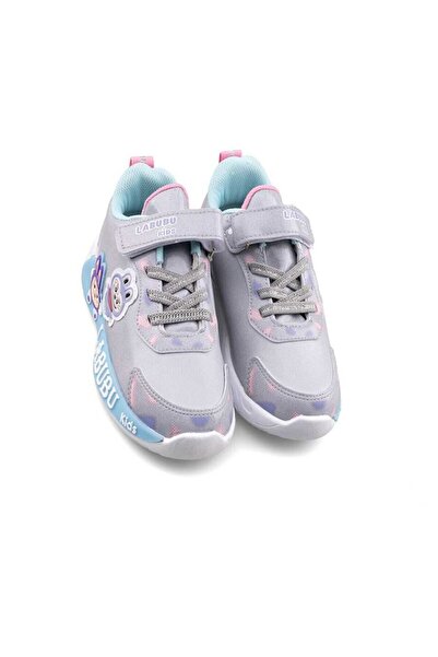 aag tekstil Labubu Işıklı Kız Çocuk Spor Ayakkabısı Kaymaz Poli Taban 26 - 30 Numara Yeni Sezon