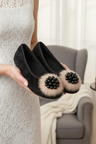 CEYDA SHOES Елегантни кадифени балерини за ежедневна употреба - подарък, чехл...