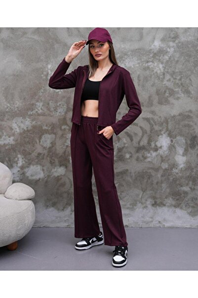 Elaxi Modal fabric slim fit hooded two-piece set