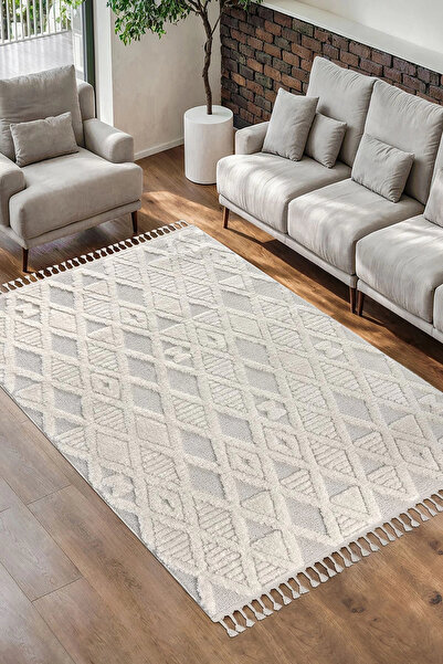 SİMEREV HALI HOME CONSEPT Bukle Dokuma Yumuşak Halı Salon Oturma Odası Mutfak...