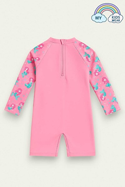 My Kids Wear Set costum de baie pentru fete cu mâneci lungi și fermoar 3 -10 ani 11906