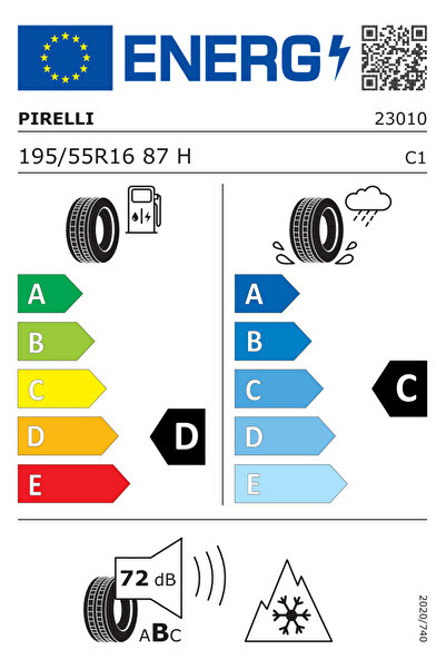 Pirelli 195/55R16 87H R-F W210 SNOWCONTROL SERIE 3 (*) M+S Üretim 2020 Oto Kış Lastiği