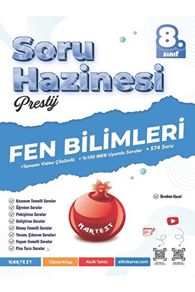 Nartest Yayınevi 8. Sınıf Prestij Fen Bilimleri Soru Bankası 2025 2026 yeni KAPAK
