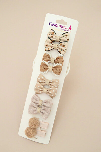 Cinderella Set de 10 agrafe moi pentru fetiță, cu fundă și panglică în tonuri...