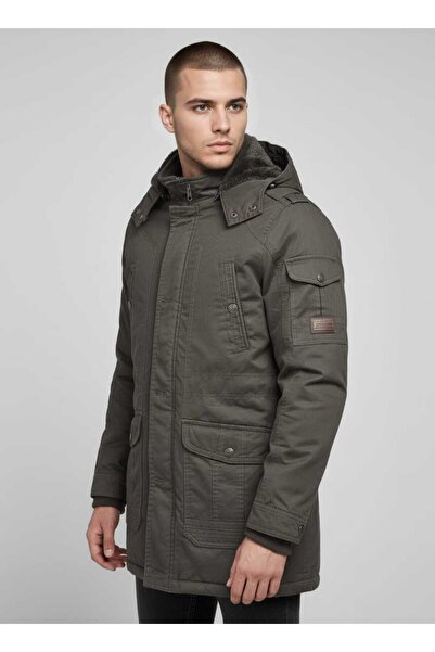 DYNAMO Men's Hooded Fur Lined Waterproof Coated Thick Coat