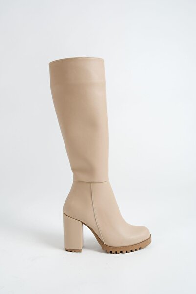 Mubiano MBZFR5013D-N Жіночі довгі чоботи на товстому каблуці з блискавкою