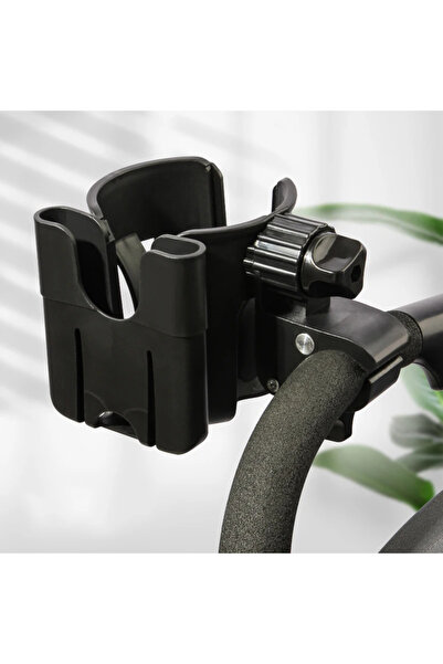 Choice حامل أكواب الماء العالمي 2 في 1 لعربة الأطفال باللون الأسود Y341 مع حامل للهاتف وحامل زجاجات عالمي لـ