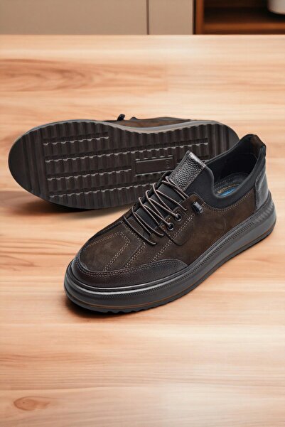 ISPARTALILAR TAB550 Topuk Jelli Ortopedik Taban Hakiki Deri Erkek Ayakkabı Casual Günlük Erkek Ayakkabı POLİ Hafi