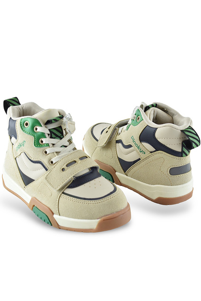 Pinokyo İstanbul Ortopedik Bağcıklı Cırtlı Unisex Çocuk Bot Ayakkabı Kışlık Çocuk Bot