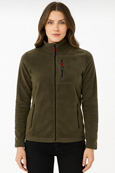 GENIUS STORE Depozitează jachetă sport cu 3 buzunare, cu fermoar complet, pentru femei