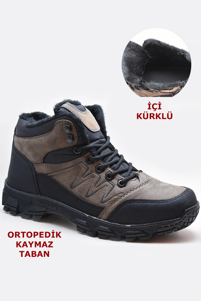 BlackSea 579 Ортопедичні нековзні зимові чоловічі черевики з хутряною підкладкою