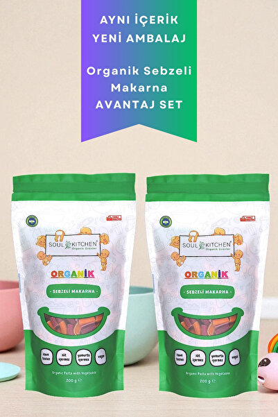 Soul Kitchen Organik Ürünler Organik Sertifikalı Sebzeli Makarna İlave Tuzsuz...