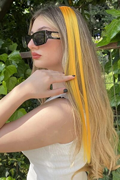 Zeysum Светлооранжева омбре странична клипс за удължаване на косата 50 см