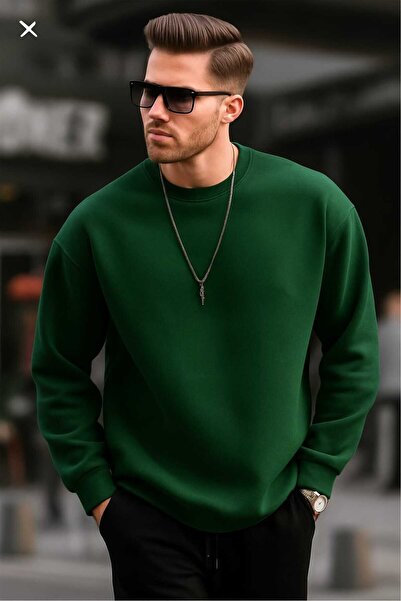 BRLKN Ανδρικό φούτερ με λαιμόκοψη Oversize Basic TR4477