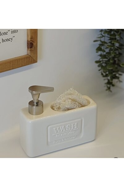 magical dreams Seramik Sıvı Sabunluk ve Düzenleyici bölmeli Mutfak Aksesuarı