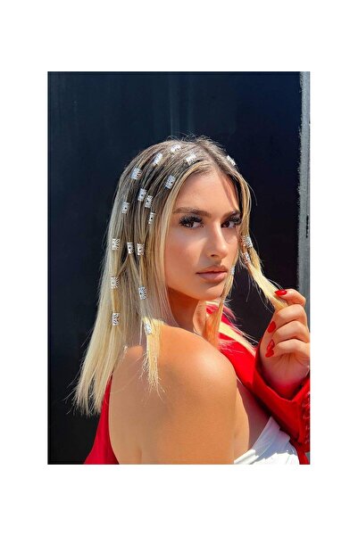 Zeysum Сребристи фиби за коса, комплект от 30 броя