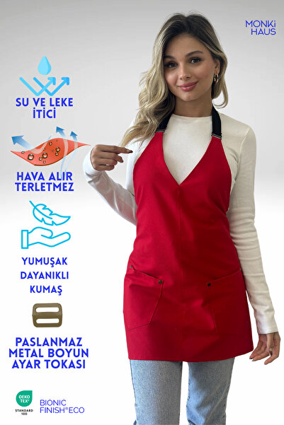 Monki Haus Su İtici Leke Tutmaz Kafe Barista Seramik Pasta Aşçı Garson Çiçekç...