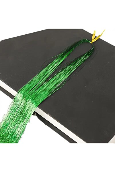 Zeysum Hair Tinsel Saç Simi / Yeşil Saç Simi / 200 Tel 120 cm/ Simli Saç Kayn...