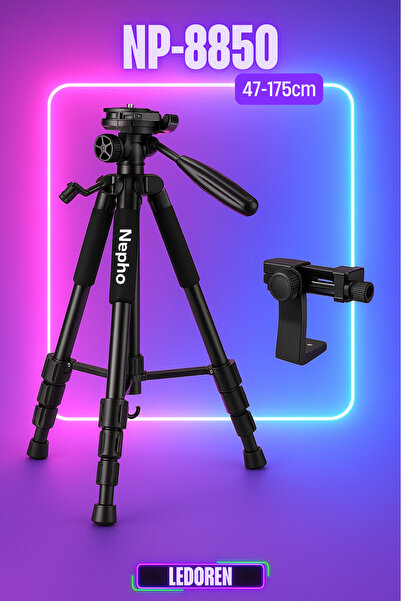 L'eDoren Telefon Kamera Youtuber Tripodu Tripod 47-175Cm Np-8850