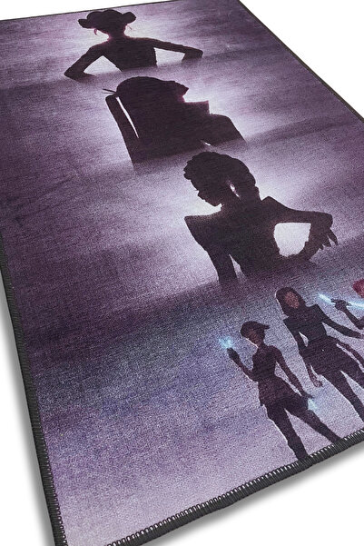 The Reef Design İblis Avcıları Karakterleri Halısı Dijital Baskılı Kaymaz Tabanlı Yıkanabilir Çocuk Halısı