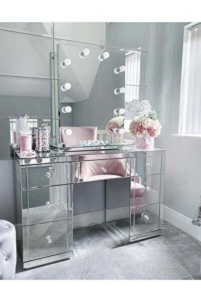 LUXURY VİLLA Makyaj Masası Genişlik 120 Cm Derinlik45 Cm Yükseklik 80 Cm Not ...