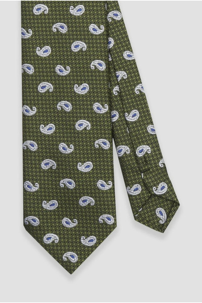 Abbate Вратовръзка 8 см от микрофибър и полиестер, каки, мъжка вратовръзка с мотиви