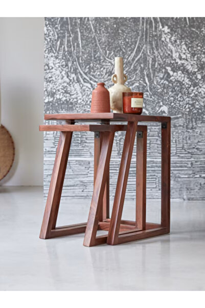 Creawood Gaspa Masif Ceviz Yan Sehpa, Kompakt Konsol